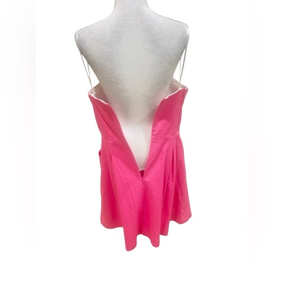 Lilly Pulitzer pink Bernadette strapless fit & flare front pockets lined size 14 - Picture 10 of 13